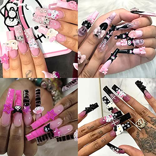 70 PCS Nail Charms, Kawaii Kitty Nail Charms Slime Charms 3D Nail Art Charms Flatback Resin Charms for Nail Art Decorations Supplies - Image 6