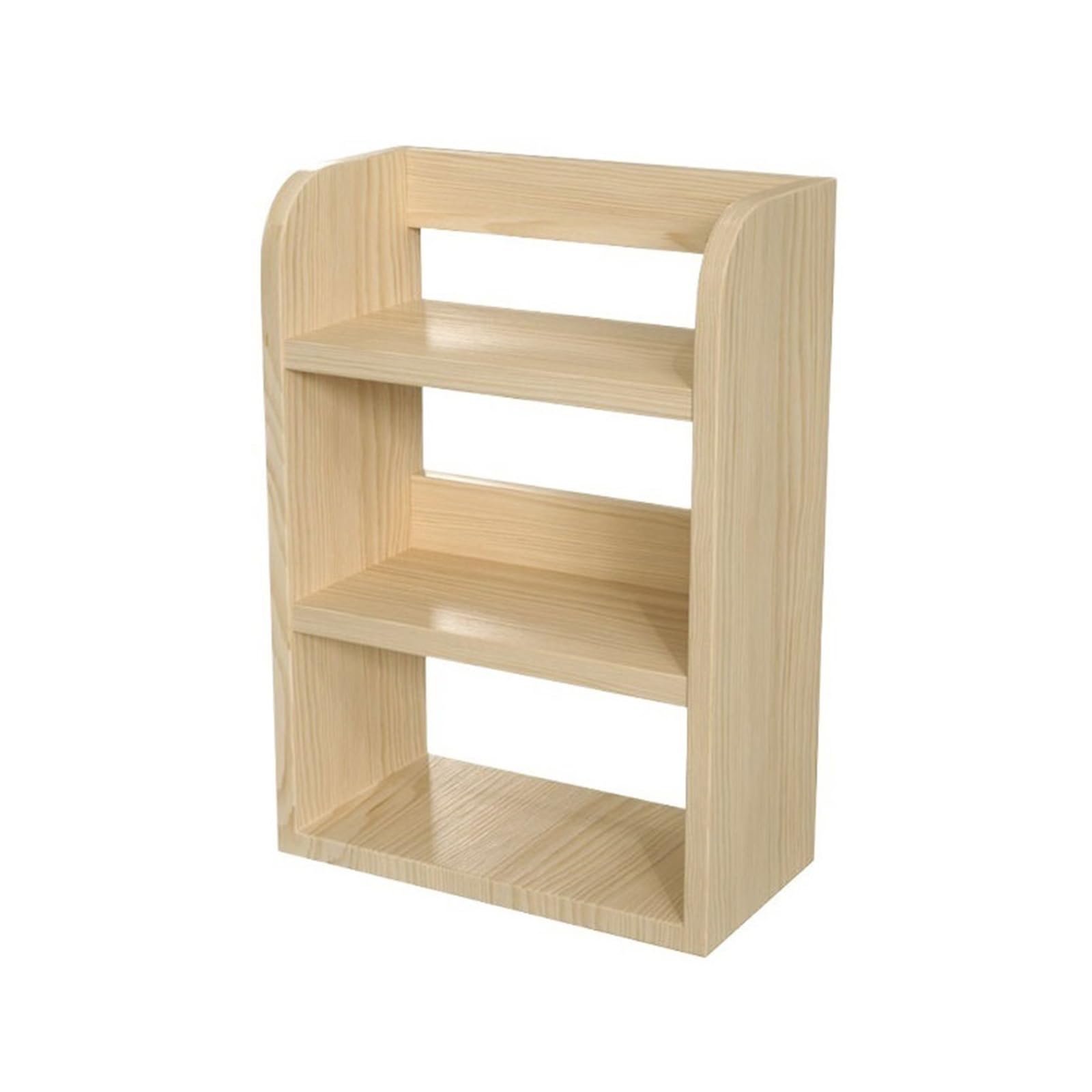 XUJUAN-0227 Bookshelf Desktop Multipurpose Wooden Bookshelf Stand 3-Tier Simple Storage Rack for Office Home(Small)