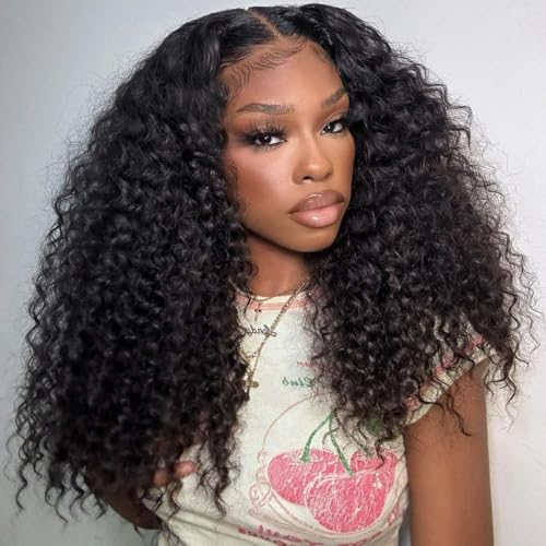 SIFULAN 13x4 Deep Wave Lace Front Human Hair Wigs 200%