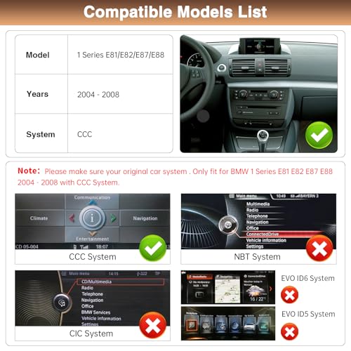 Pantalla inalámbrica 10.25" Android Auto Carplay para BMW miniatura 2