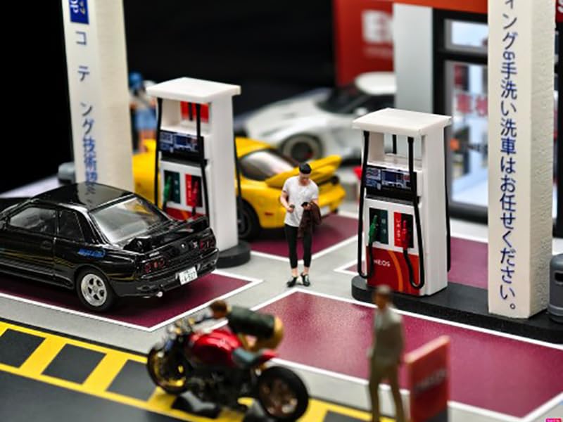 Amazon.com: Eneos Japan Gas Station Diorama Set American Diorama X