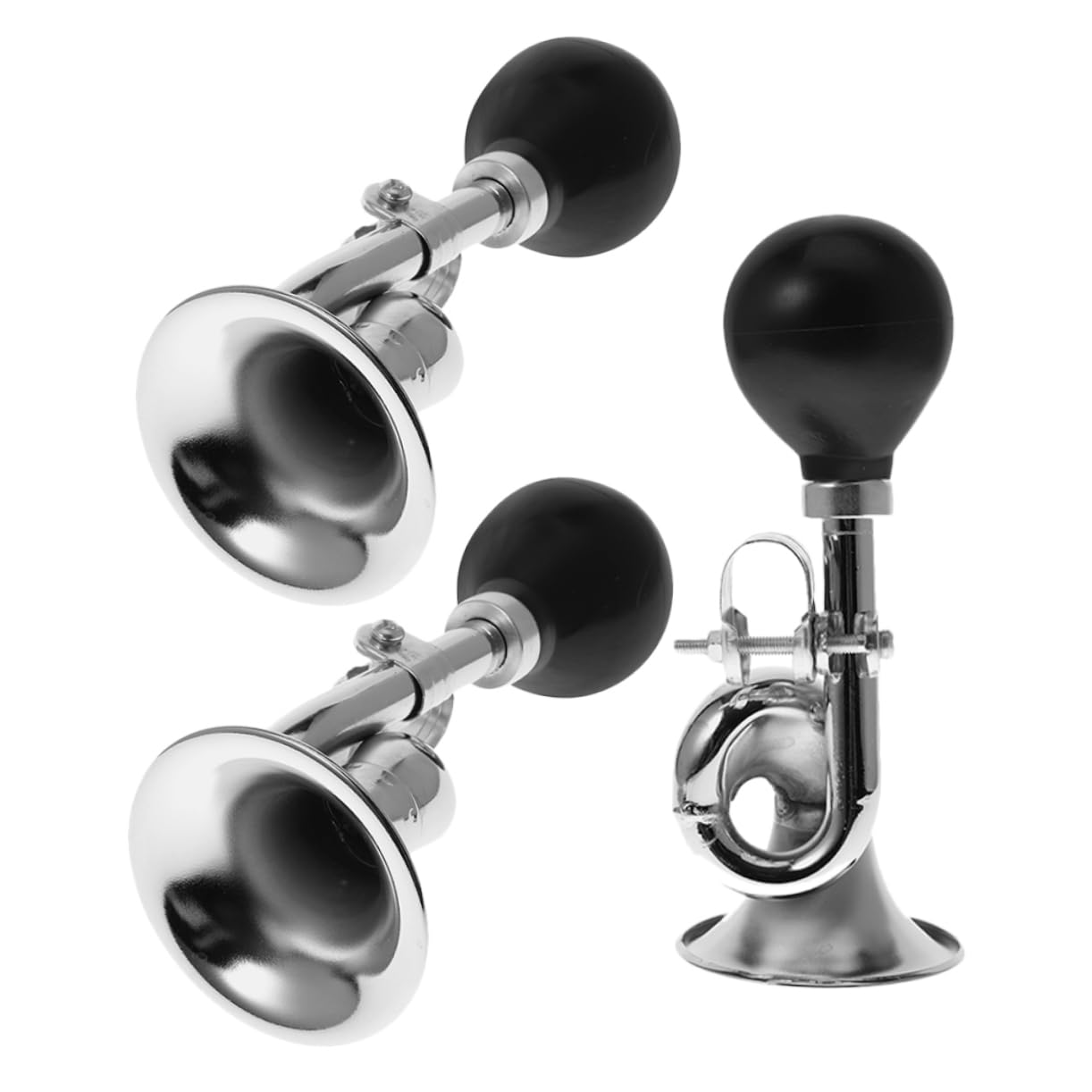 HANABASS 3pcs Loud Bike Horns for Adults Bike Horns for Riding Bugle Manual Air Bicycle for Handlebar Accessory Decorative Squeeze Bicycle Noise Maker