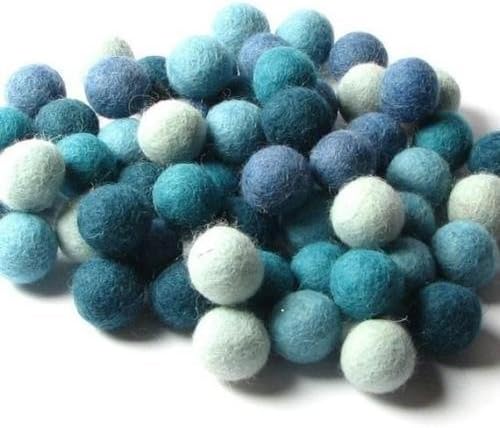 Wool Felt Balls-AQUAMARINE-2cm-60pcs