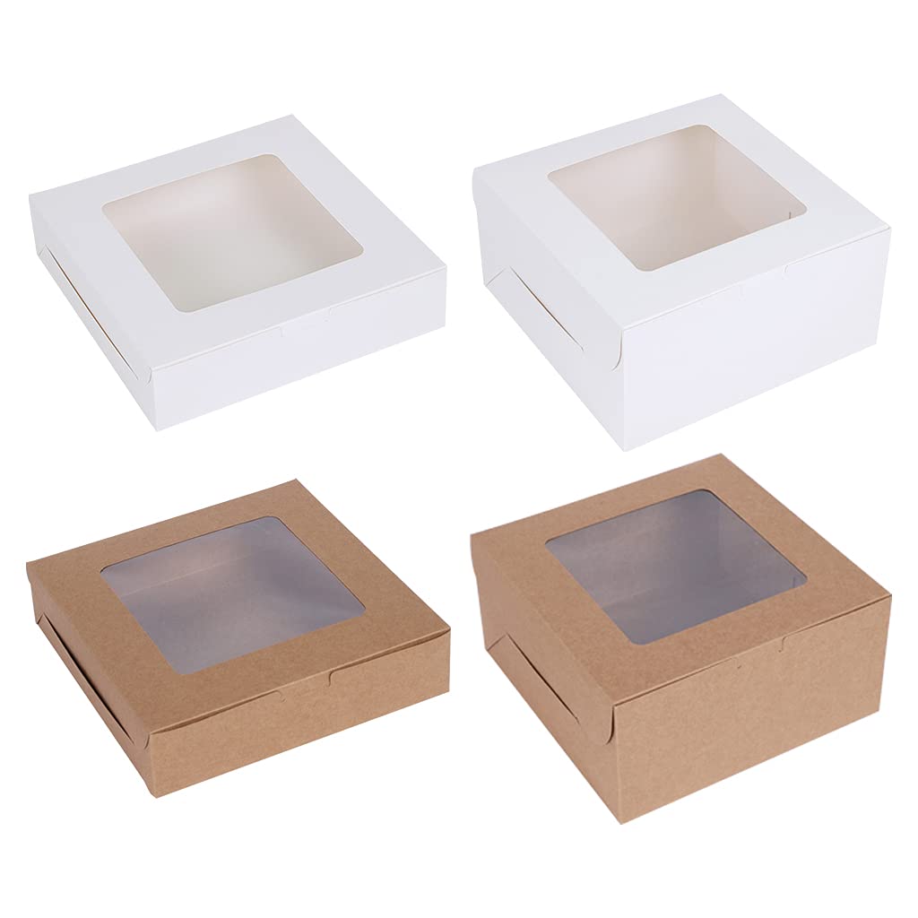 Lot de 4 moules à cupcakes respectueux de l'environnement, non toxiques, en papier kraft solide et résistant pour cupcakes - 25,4 x 25,4 cm
