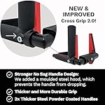 Jayflex CrossGrips Compact Pull Up Bar - Pull Up Bar Door Frame for Work from Home Fitness - Adjustable Door Frame Pullup Bar Handles - 250 lbs Capacity - Image 2