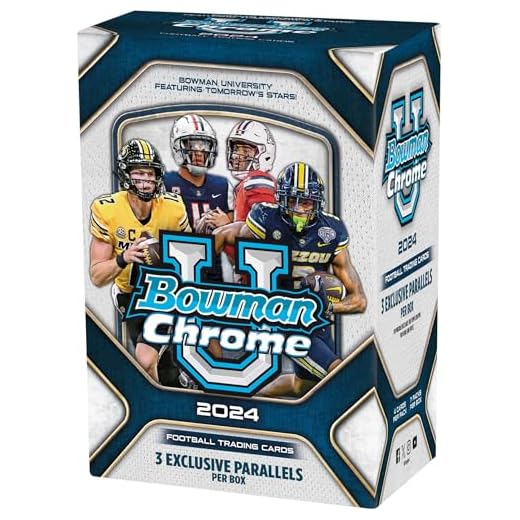 2024 Bowman University Chrome Football Factory Sealed Value Box - College Team Sets