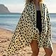 ZENACROSS - Strandhantuch 90x180cm - Mikrofaser Handtuch Groß - Schnelltrocknend - Microfaser Badetuch Sandfrei - Leichtes und Kompaktes Strandtuch - Leo Muster