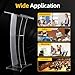 SNKOURIN Acrylic Clear Podium Stand, Professional Presentation Lectern with Storage Shelf, Slanted Curved Podium for Speeches, Opening Ceremonies, Celebrations and Other Occasions