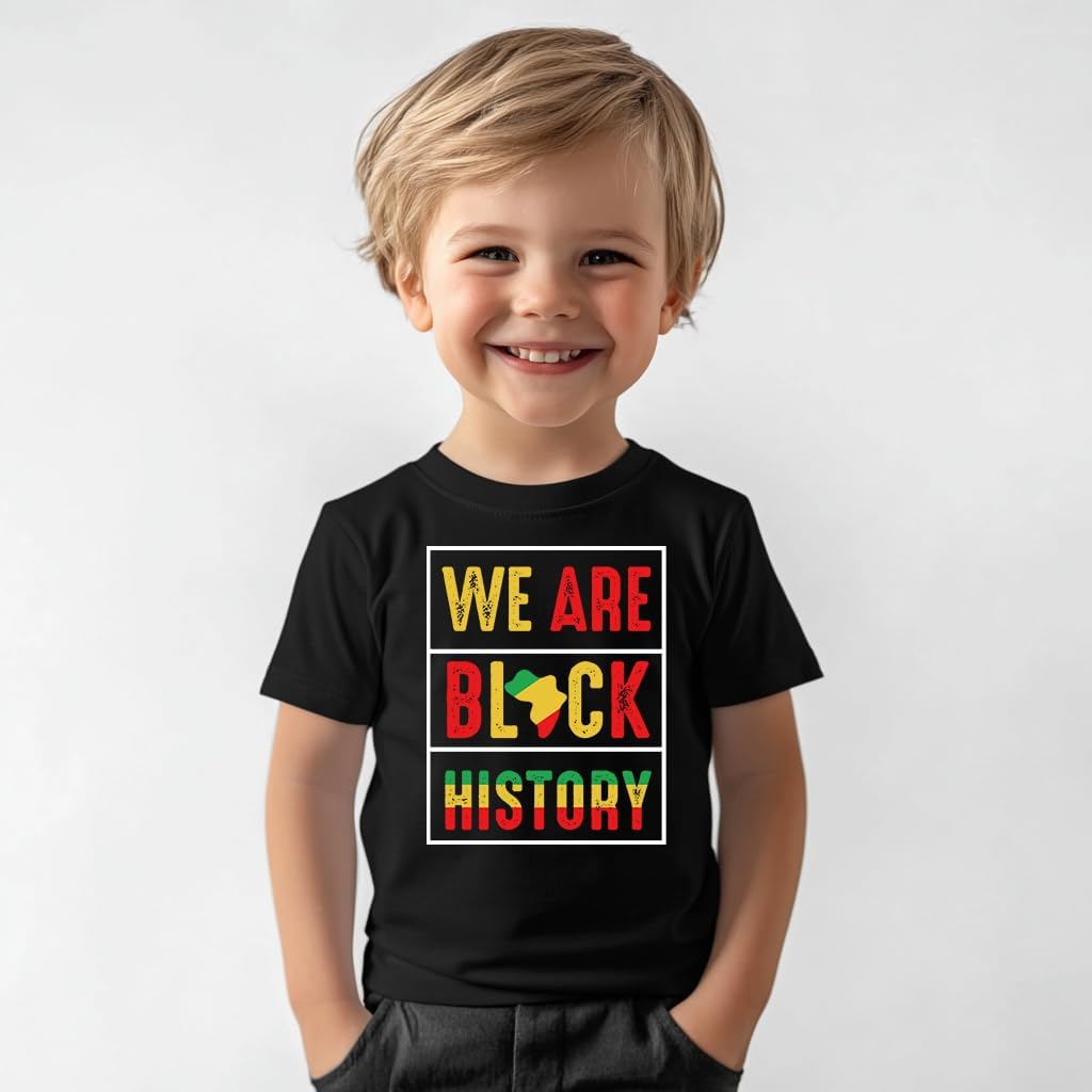 Toddler Black History T-Shirts for Boys Girls, Black History Month Shirts for Kids, Graphic Top Funny Letters Print Tees - Image 3