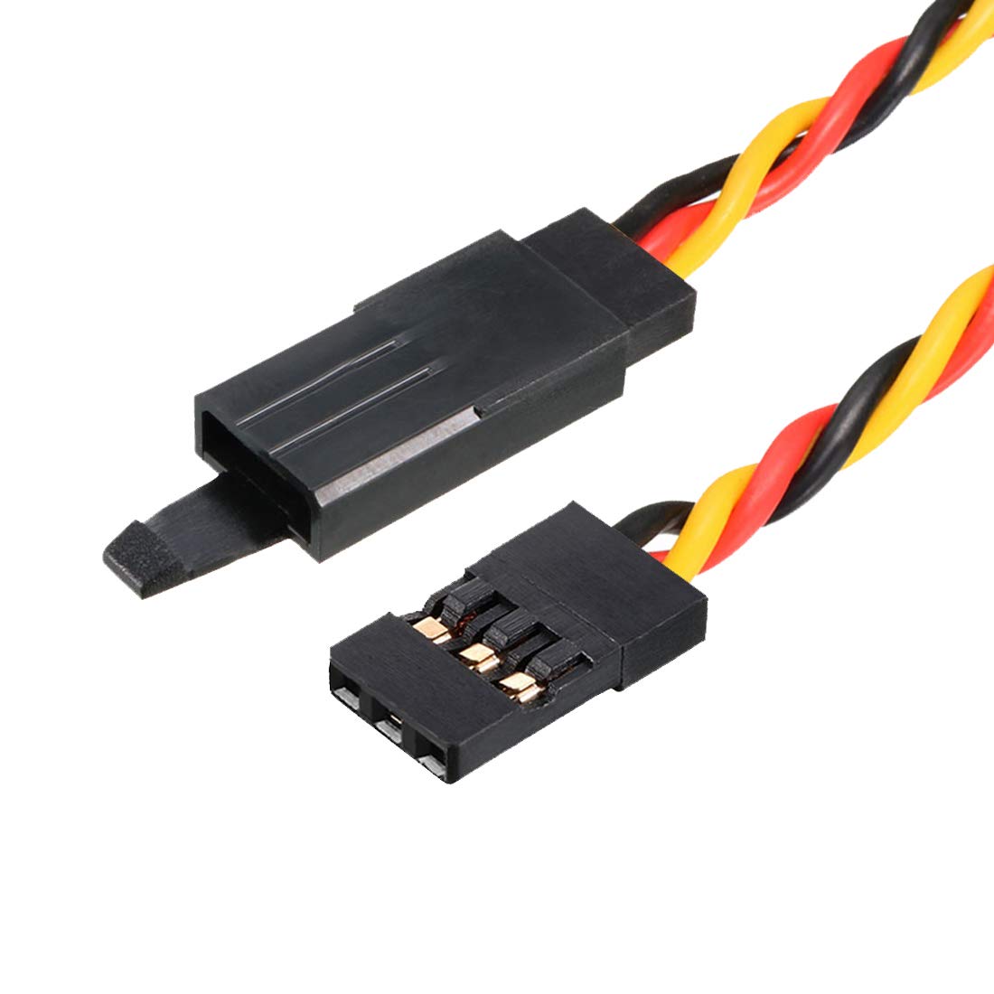Cable de extensión servo trenzado uxcell con conectores macho a hembra de 65 cm robustos 5