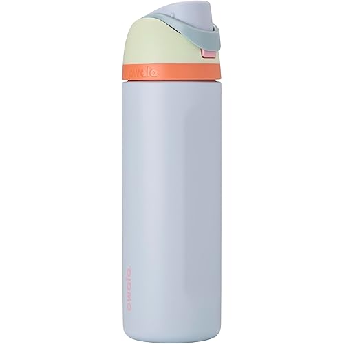 Owala FreeSip Insulated Stainless Steel Water Bottle with Straw for Sports, Travel, and School BPA-Free Sports Water Bottle, 24 oz, Beach House