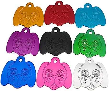 犬のためのIDタグ犬のタグ 100個の陽極酸化アルミニウム犬タグ名犬IDタグ犬の襟パーソナライズされたペット ID.犬の名前タグ犬の