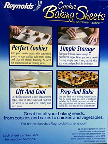 Reynolds Consumer Cookie Baking Sheets Non-Stick Parchment Paper, 75 Count (3 Boxes Of 25 Sheets) #TOP1