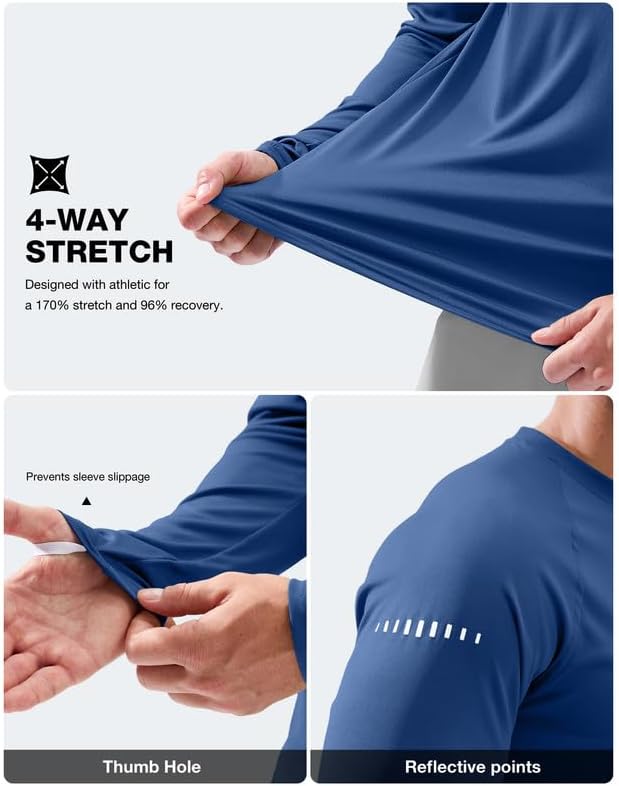 Men's Sun Protection Long Sleeve Shirts UPF 50+ - Image 5