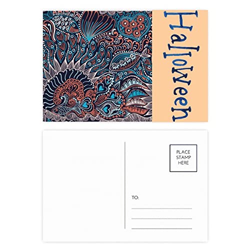 Cartes postales d'Halloween en poisson sans couture contre l'ennui