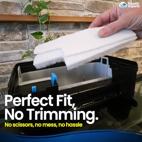 Image of Aquatic Experts FilterFirst + Polishing Pad Combo - Precut Aquarium Filter Floss & Water Polishing Media for Ultra Clear Water - 6 Pack Combo (6 FilterFirst + 6 Polishing Pads), Tidal 110 Compatible