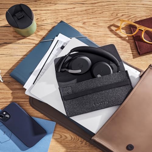 Image of Jabra Evolve2 65 Flex Wireless Stereo Headset - Bluetooth, Noise-Cancelling ClearVoice Technology & Hybrid ANC - Works with All Leading UC Platforms Such As Zoom & Google Meet - Black