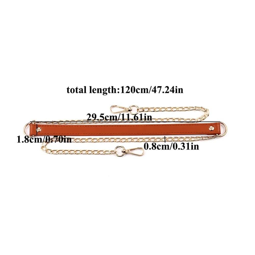 Cadena de metal de 120 cm para bolso cruzado, multifunción, multifunción, accesorios de bolsa duradera multicolor