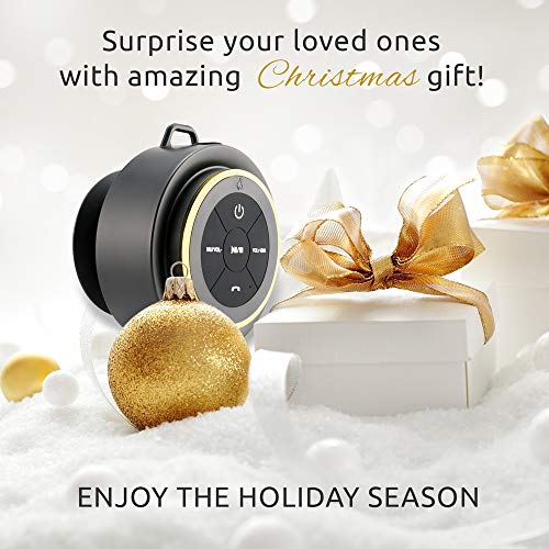 iFox iF012 Bluetooth Shower Speaker - Certified Waterproof - Wireless It Pairs Easily to All Your Bluetooth Devices - Phones, Tablets, Computer, Radio