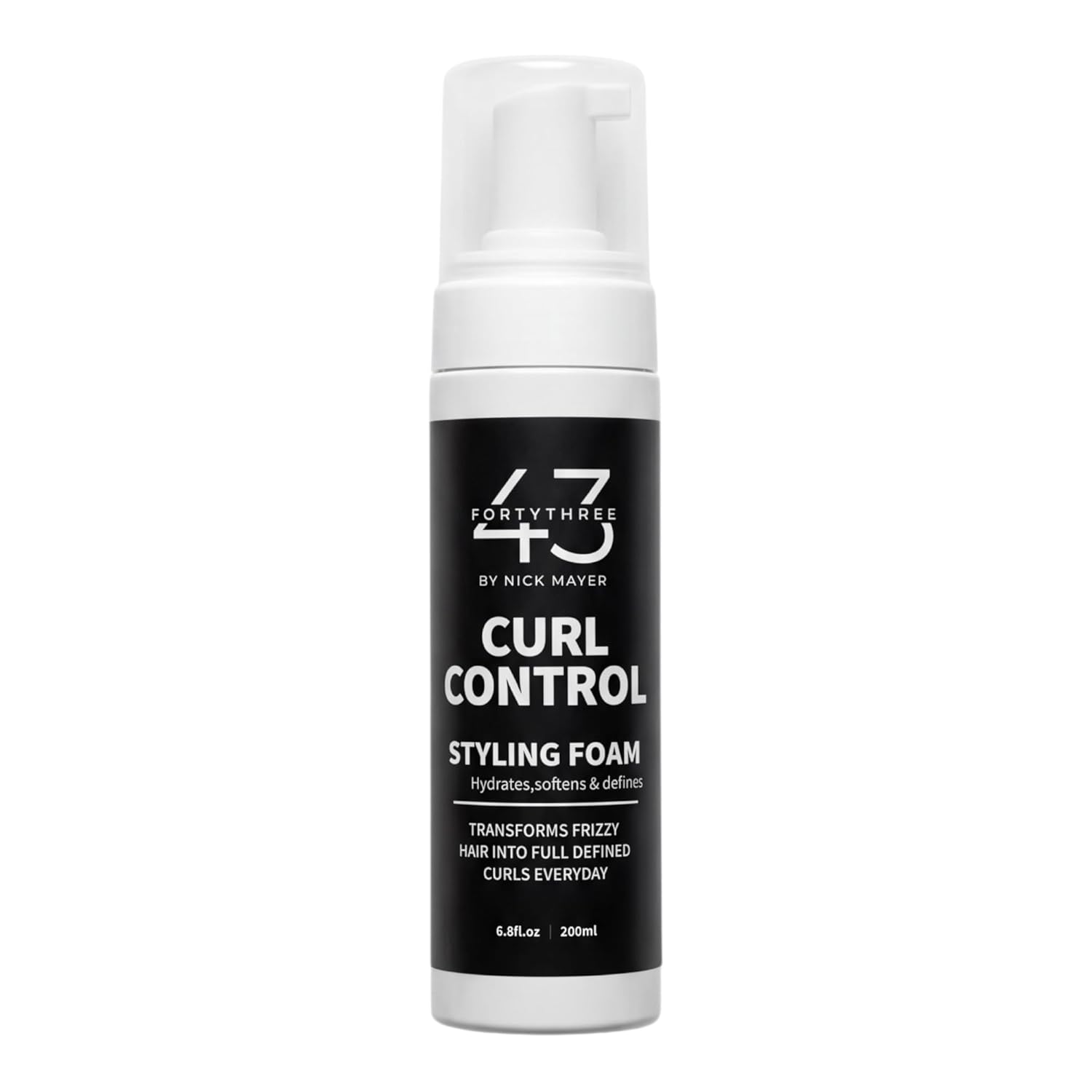 Curl Control Styling Foam,Defines Curls & Controls Frizz, Moisturizes Hair with Olive Oil, 6.8fl oz, Hydrates and Defines Frizzy Hair