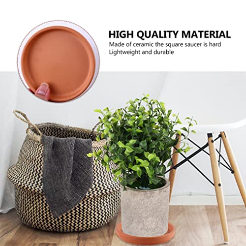 Image of 5 Pack Terracotta Plant Saucer 3 Inch, Small Clay Pot Saucers for Indoor Ourdoor Flower Pots, Round Ceramic Planter Trays for Succulents, Unglazed Drainage Drip Base for Potted Plants