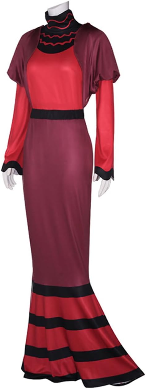 Womens Rosie Costume Dress Cosplay Suit Anime Hotel Halloween Party Outfit Uniform Red Dress Hat Full Set - Image 3