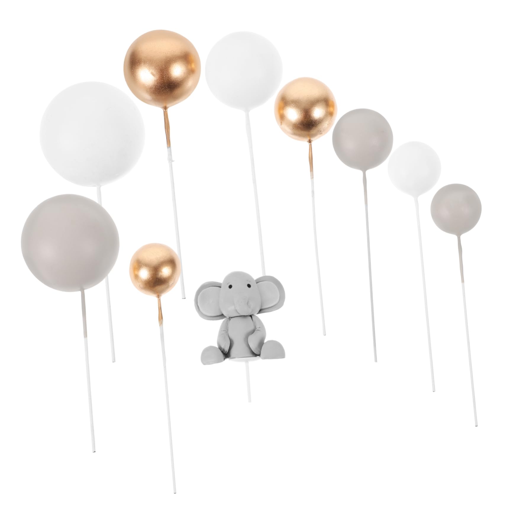 ABOOFAN 5 Sätze Elefant Kuchen Dekoration Teiliges Diy Cake Topper für Babyparty Geburtstag Aus Sicherem Polymer und Metall Installieren eine Festliche