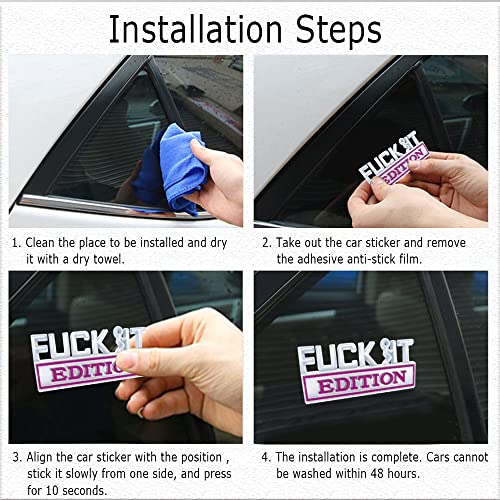 Image of Fuck IT Edition Emblem, Car Exterior Emblems Badge 3D Sticker Decal, Fuck-IT Edition Emblem 3D Fender Badge Decal, 3D Fender Badge Decal Car Truck Replacement, Fit for All Cars (Sliver Purple)
