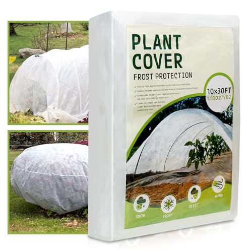 MANUMARINE Plant Covers Freeze Protection 10 ft x 30 ft,Garden Floating Row Covers, Frost Covers for Outdoor Plants