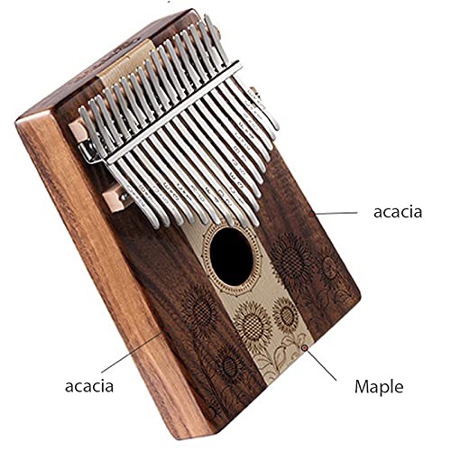 OBRARY Boîte à Piano Pouce Type de contreplaqué Maple 17 Kalimba Instrument de Musique Portable Soleil Fleur Solide… - Les Beatles, Paul McCartney, John Lennon, RIngo Starr, George Harrison OBRARY Boîte à Piano Pouce Type de contreplaqué Maple 17 Kalimba Instrument de Musique Portable Soleil Fleur Solide… – Image 4