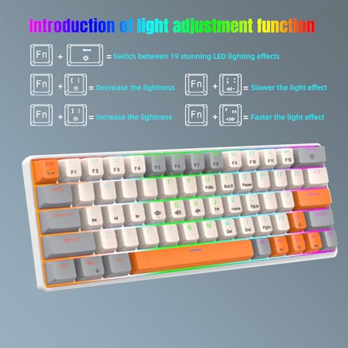 Teclado Mecánico Gamer XUMIUZIYuqh0xbig5n Cableado miniatura 6