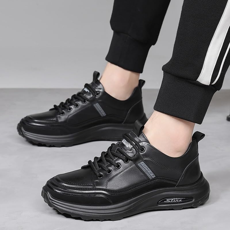 Men's Classic Lace-up Formal Oxfords Retro Dress Oxford Breathable Comfy Non Slip Rubber Sole Leather Brogue Shoes3