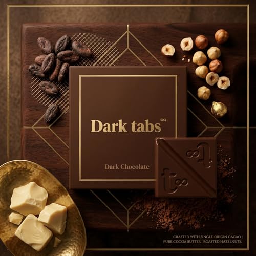 Image of Dark Tabs Chocolate for Couples | Premium Tabs Chocolate for Men & Women | Best Gift Set for Husband, Wife, Boyfriend & Girlfriend | Perfect for Valentine's Day, Wedding, Birthday & Anniversary