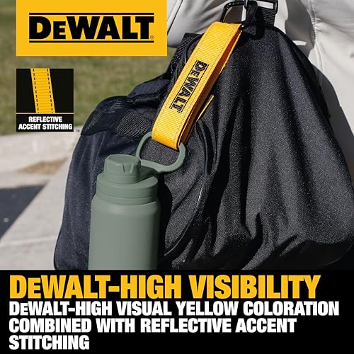 DEWALT 1.25"×12" Light-Duty Reuseable Carabiner Utility Straps, 2-Pack - image 6
