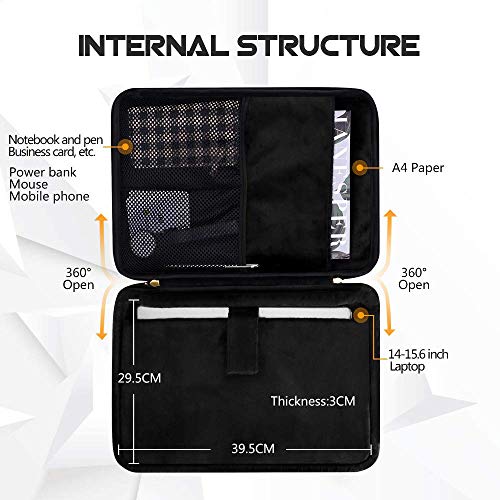 Capa para laptop FYY de 14 a 15,6 polegadas [couro premium] para 15