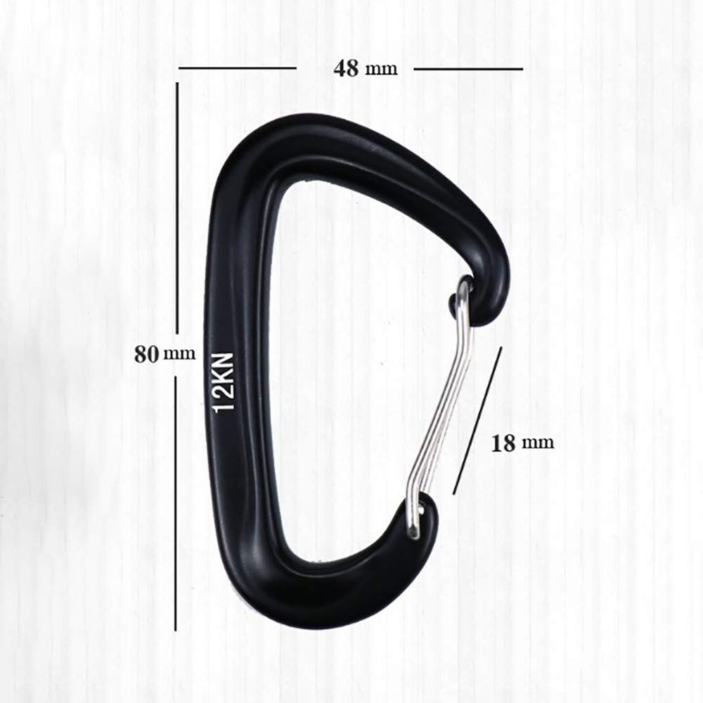 Moschettone Pesante, Gancio Clip Moschettone Super Robusto 4 Pezzi 12kn Portachiavi per Escursionismo, Catena per Cani con Chiusura Altalena Super Resistente (Verde,80x48mm)