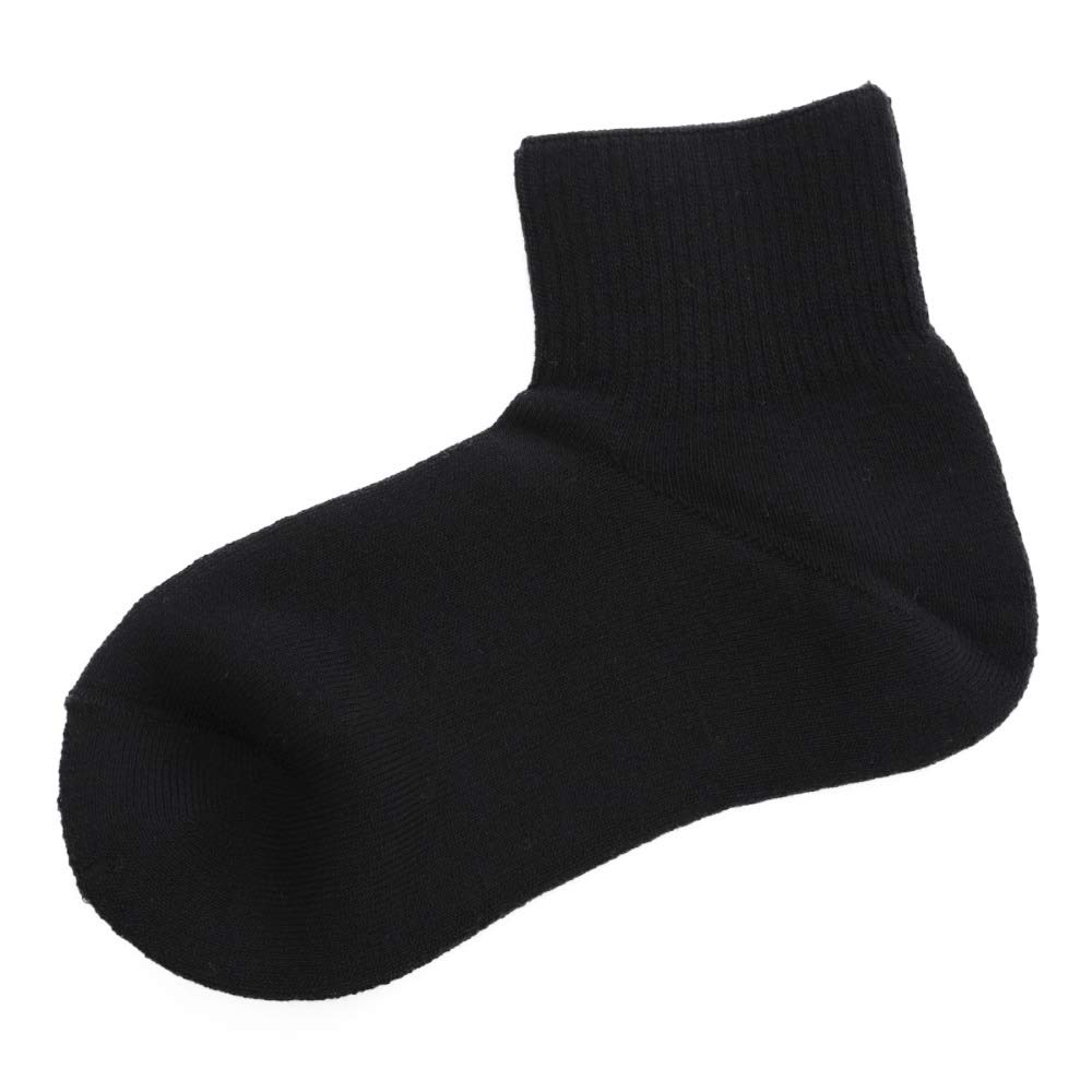 Snow Peak Full Pile Short Socks, Black, Size M, Sweat-absorbent and quick-drying
