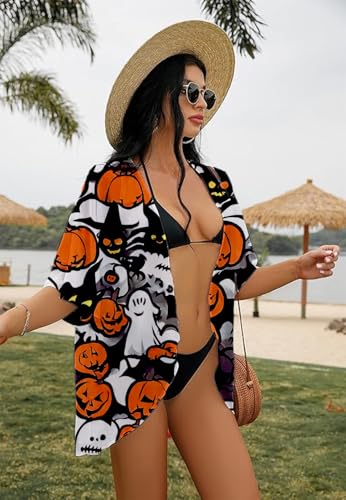 Image of Women Merry Christmas Costume Xmas Tree Kimono Santa Hat Cardigan Snowman Snowflakes Cover Up Ugly Reindeer Blouse Tops
