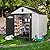 YITAHOME Outdoor Resin Storage Shed with Floor,8x8ft Waterproof Garden Shed with Lockable Door, Windows & Vents, Plastic Tool Storage for Patio Furniture, Lawn Mower, and Bike Storage