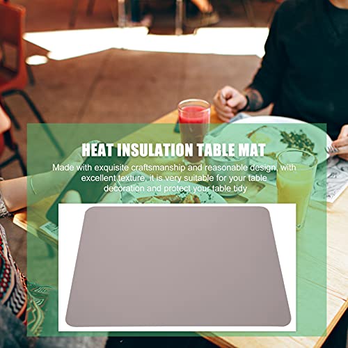 EXCEART Insulated Table Mat 15.75X11.81 Inch Heat Resistant Placemat Non-Slip Vinyl Table Protection Mat for Kitchen and Dining - Image 2
