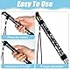 Flintronic Unisex Faltbar Gehstock, Klappbar Bergstock, 5-Stufig Höhenverstellbar, Leicht und Tragbar für Bergsteigen, Wandern, Camping（Schwarzer Druck）