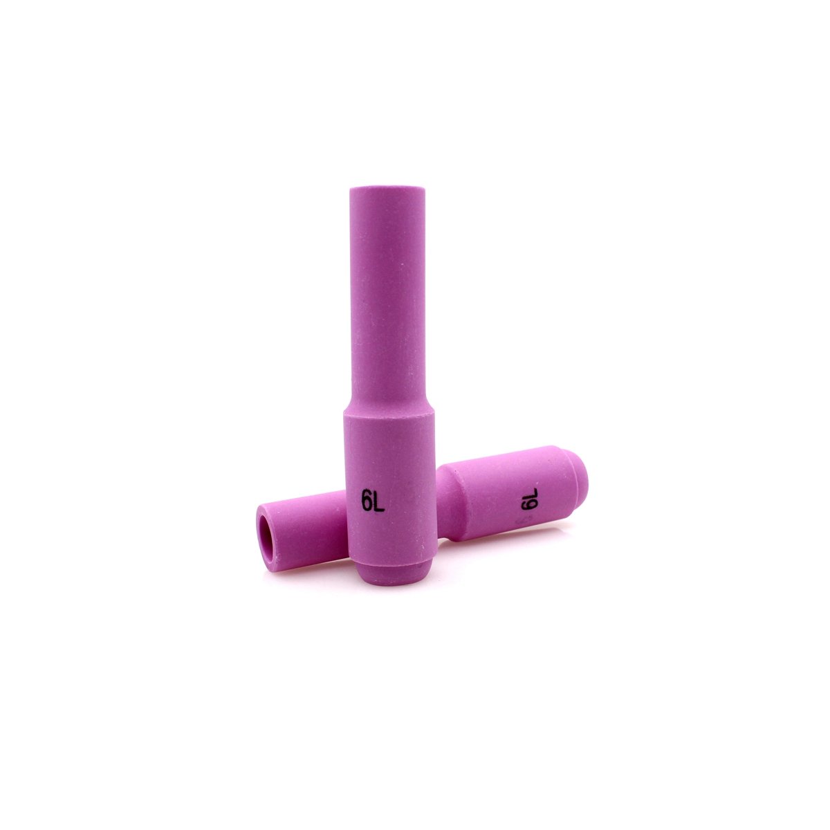 Ceramiczne dysze z długim kubkiem z tlenku glinu 10N48L #6L 10mm i 3/20.3 cm do palnika spawalniczego TIG 17, 18 i 26 Sereis QTY-10