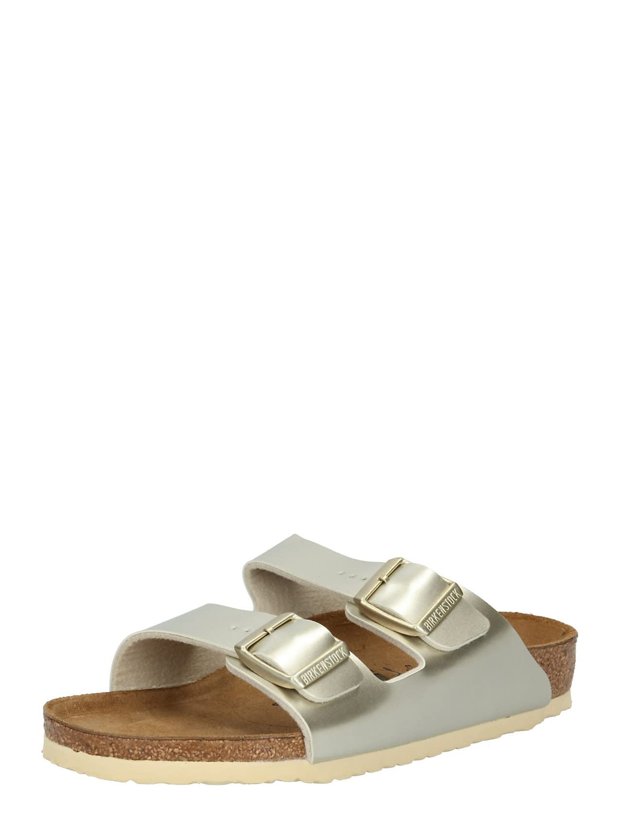 Birkenstock 1014841 Arizona Kids electric metallic gold, Birko Flor PIANELLE Uomo, Gold EU 28