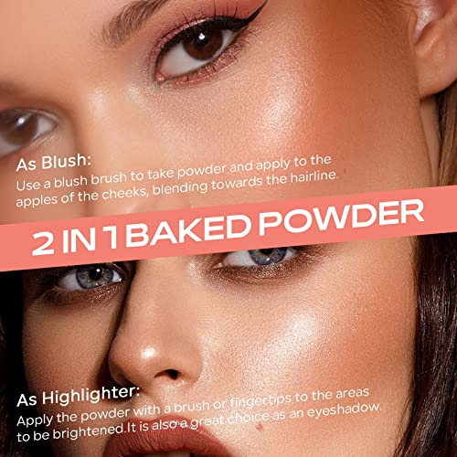 Kyda Pink Blush Powder, Pink Face Highlighter Baked Blush thumb #3