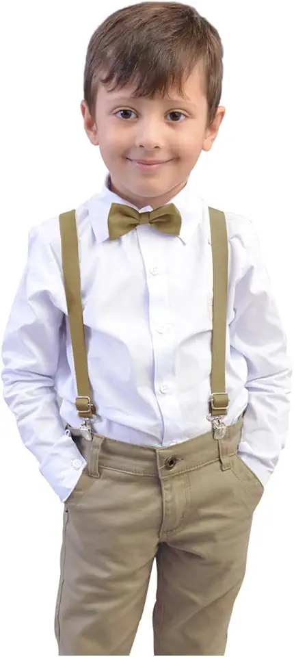 Conjunto Caqui Social Infantil Casamento bebê Meninos Batizado e Pajem