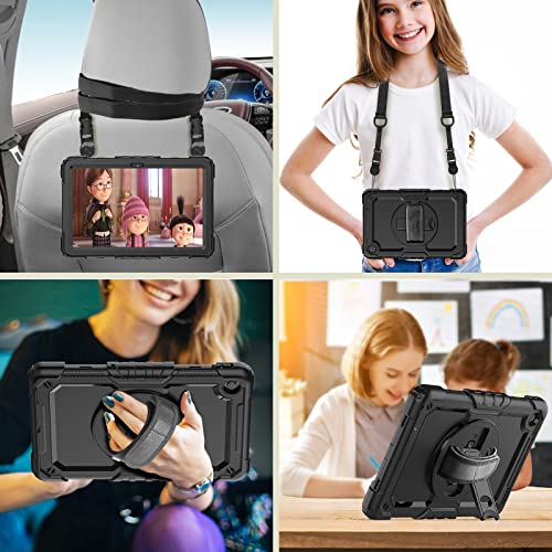 Herize Case For Lenovo Tab M10 Plus 3Rd Gen 10.6 Inch 2022 | Tb125Fu/Tb128Fu/Tb128Xu Case With Screen Protector Pen Holder | 3 Layer Shockproof Rugged Durable Rubber Protective Case W/ Shoulder Strap #TOP4