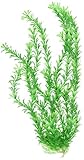 Pawliss Aquarium Decor Fish Tank Decoration Ornament Artificial Plastic Plant Green 13 inch