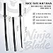Udekit Ninja Wooden Sword Set with Back Sheath – Adjustable Weapon Case with Two Katanas for Cosplay Costumes, Halloween and Carnival
