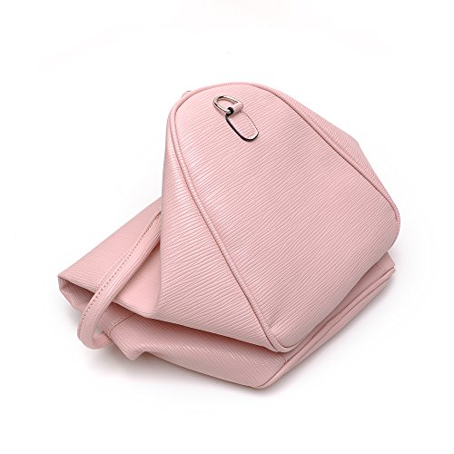 Overnight Travel Bag Women Weekend Duffle Bags Faux Leather Over Shoulder Handbags for Carry On and Hospital,Medium (Pink)