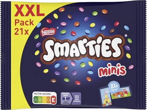 Nestlé SMARTIES Mini XXL Beutel bunte Schokolinsen ideal zum Teilen und Snacken mit Familie und Freunden Farben aus der Natur 1er Pack (1 x 302 4g)